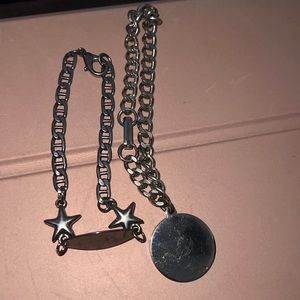 Two stainless steel engravable bracelets from the 80s